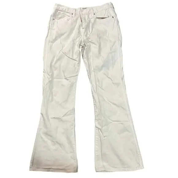 SUNDAY BEST Women's Dustin Low-Flare Jeans Size 10 In Unbleached - Picture 2 of 10